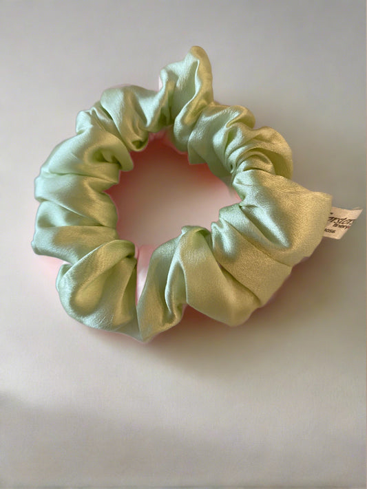 Silk Hair Scrunchie Lime - Velora Luxury Fashion