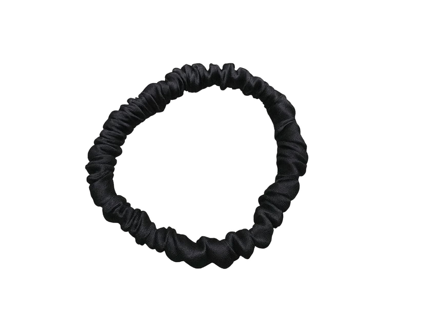 Black Skinny Silk Scrunchies