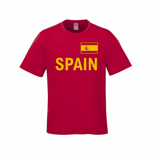 Spain World Football Fan Tee – Red - Velora