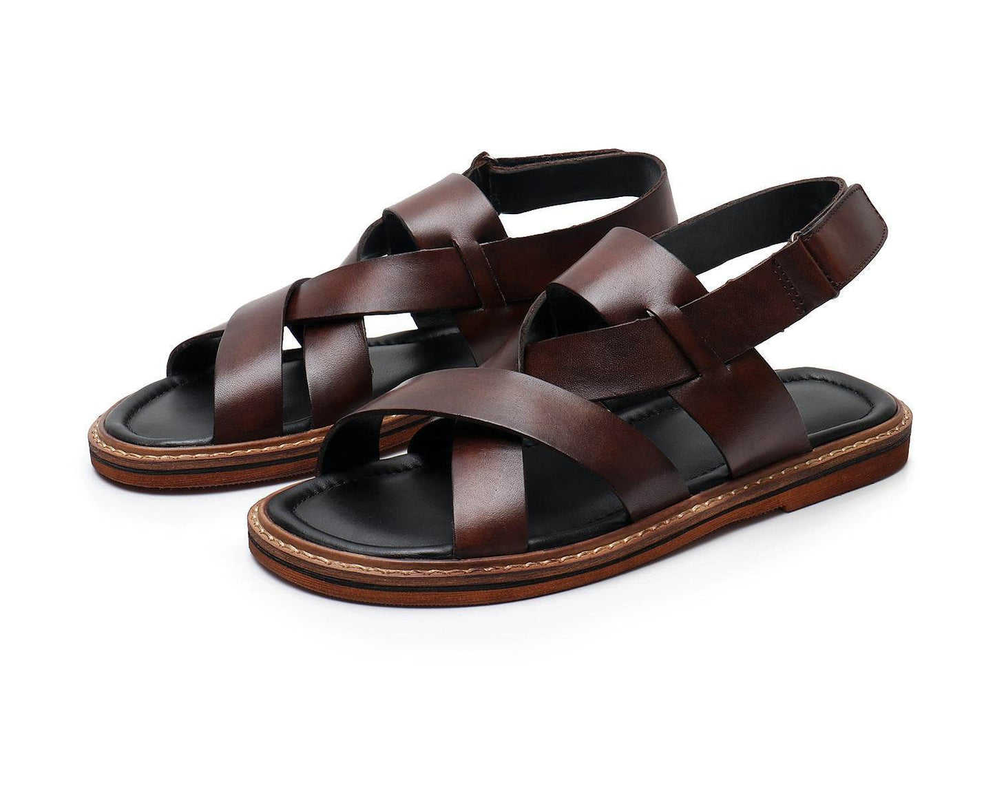 Summer Genuine Leather Casual Sandals Men EX-STOCK Canada