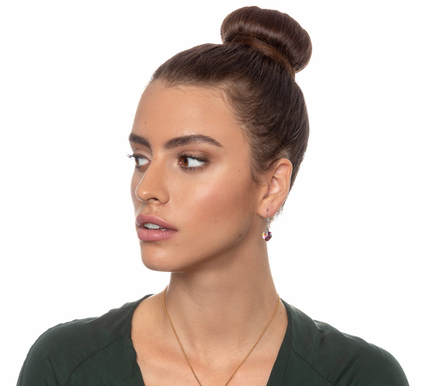 Swarovski Crystal Heart Drop Earrings 925 Sterling Silver - Velora Luxury Fashion