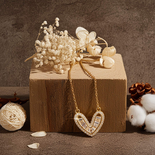 Swarovski Heart Pendant Necklace – Elegant Crystal Design