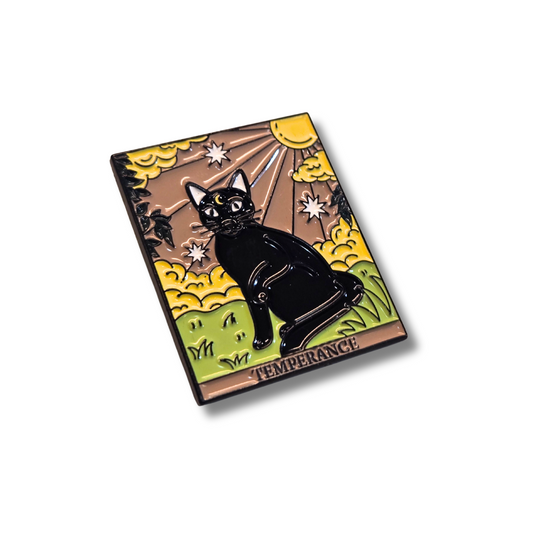 "Temperance" Cat Tarot Card | Collectible Pin - Velora Luxury Fashion