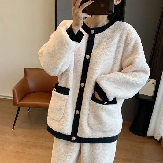 Texture Soft Glutinous Little Fragrant Pajamas Suit For Women EX-STOCK Canada