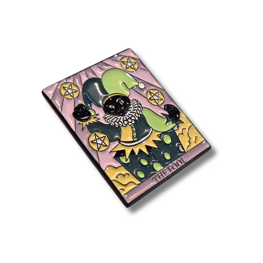 "The Fool" Cat Tarot Card | Collectible Pin - Velora Luxury Fashion