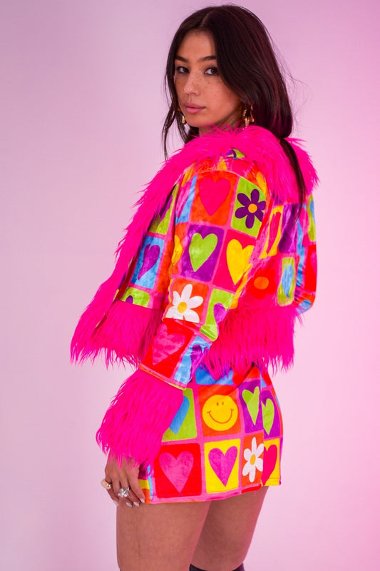The Happy Daze Velvet Jacket - Velora Luxury Fashion