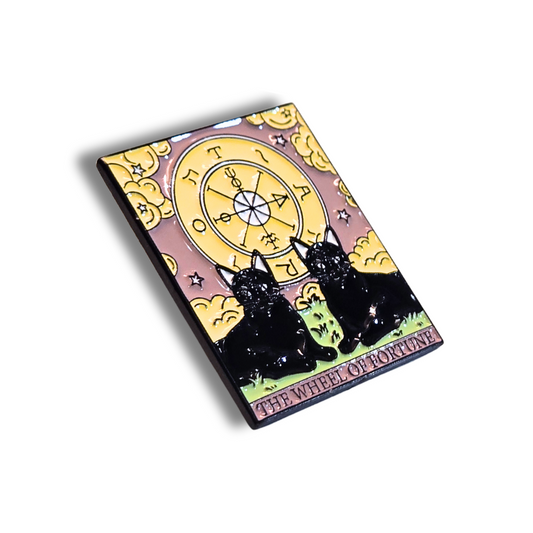 "The Wheel of Fortune" Cat Tarot Card | Collectible Pin - Velora
