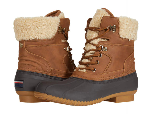 Tommy Hilfiger Womens Rainah Snow Boot Brown 10 - Velora Luxury Fashion
