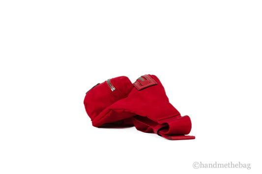 Tory Burch (82508) Medium Brilliant Red Nylon Adjustable Belt Bag Fanny Pack - Velora Luxury Fashion