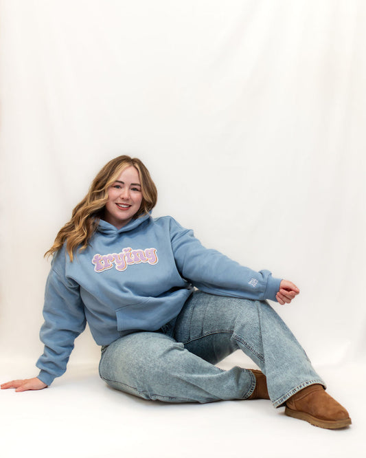 Trying Hoodie - All the Feels Collection - Velora Luxury Fashion