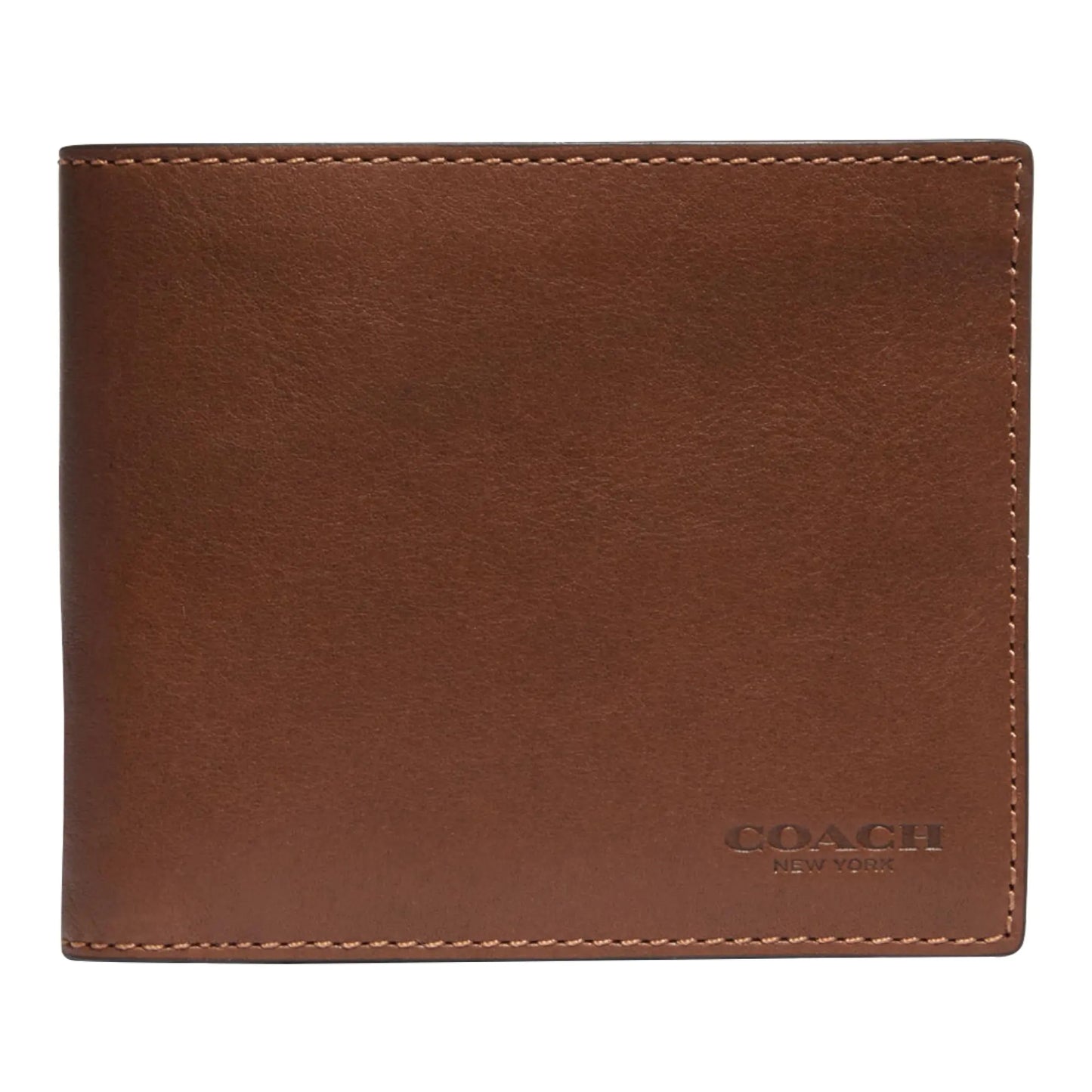 Coach Sport Calf Sleek Bifold Wallet in Saddle