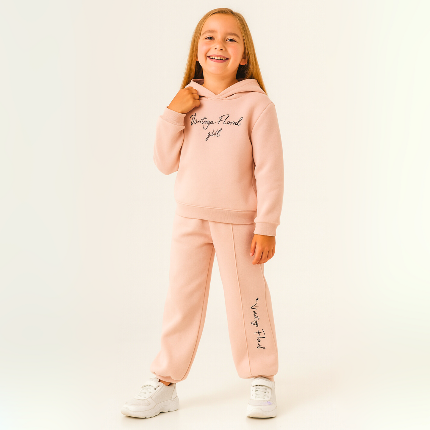 Vintage Vibes Girls Casual Set - Velora Luxury Fashion