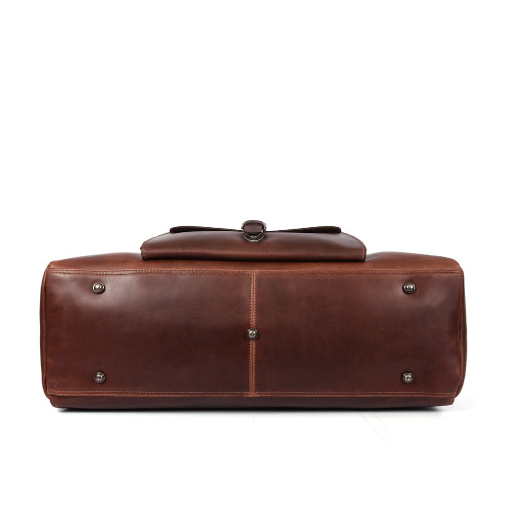 Voyager Leather Duffle Bag - Velora Luxury Fashion