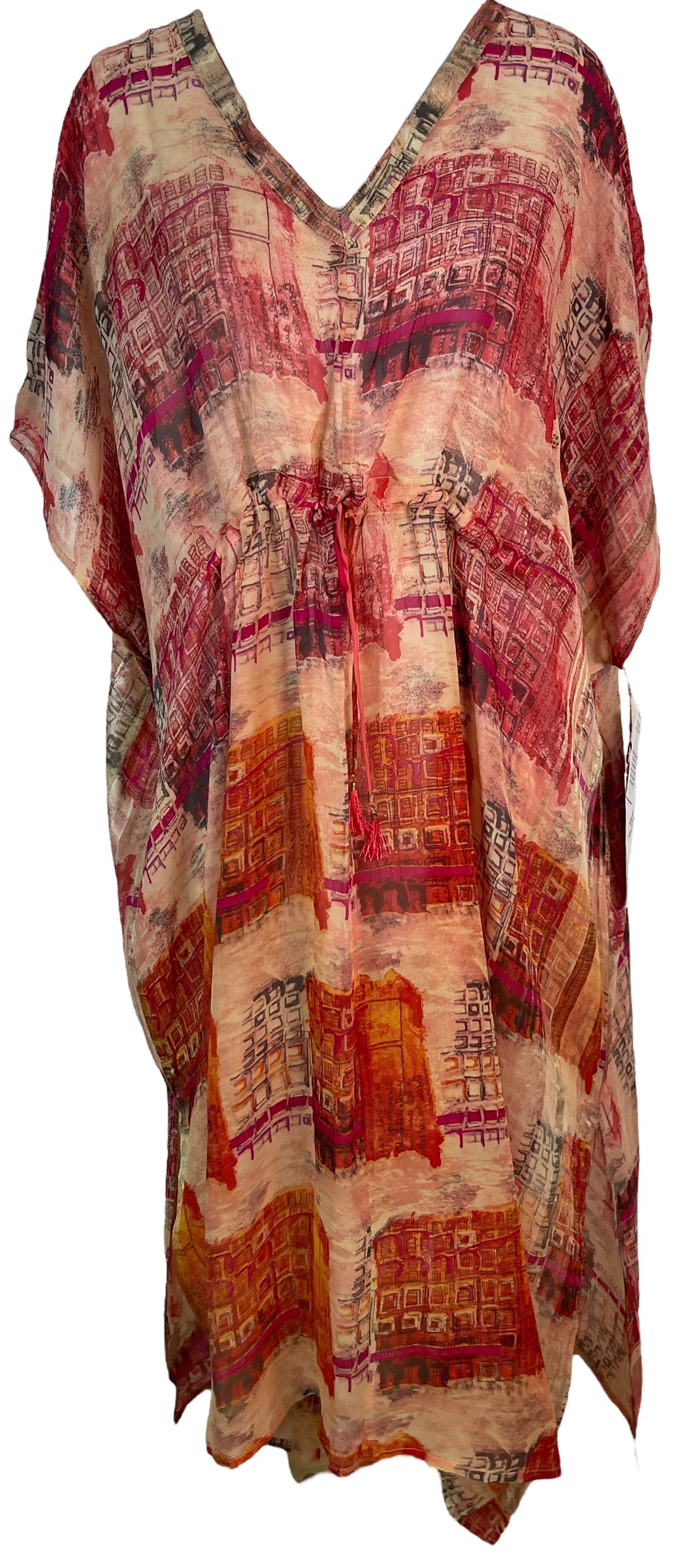 PRG6354 Sheer Avatar Pure Silk Maxi Kaftan - Velora