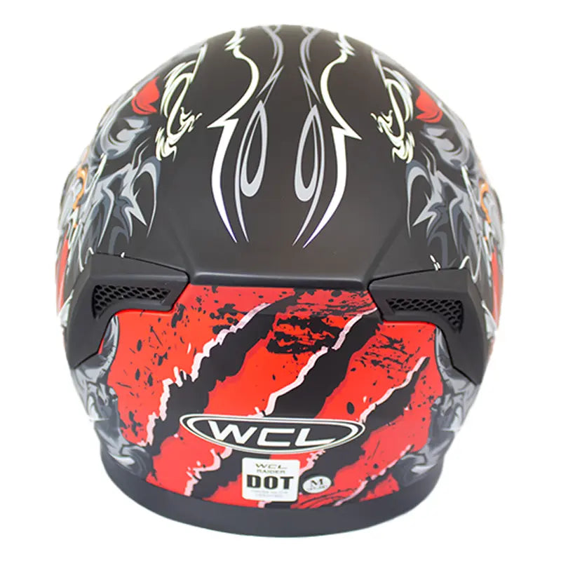 West Coast Leather Monster Skull Biker Helmet Boutique of Leathers/Open Road