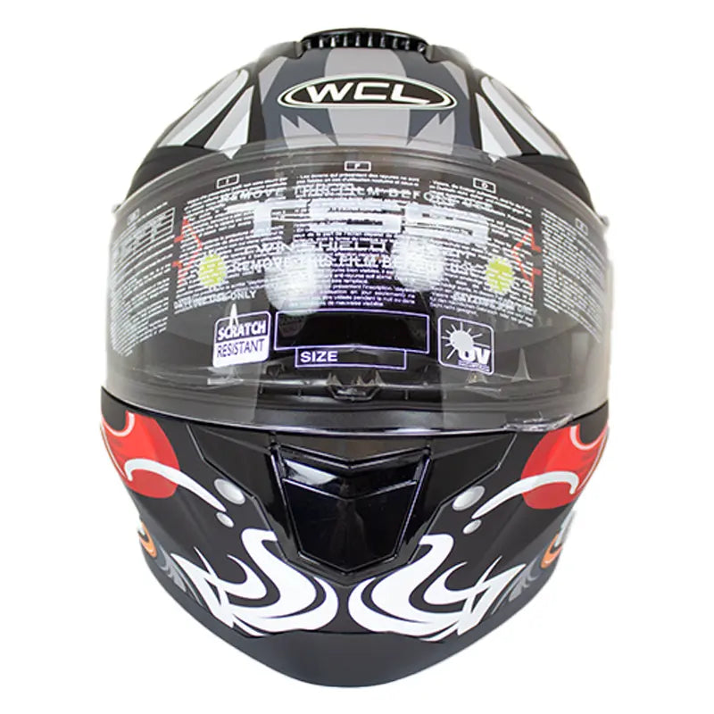 West Coast Leather Monster Skull Biker Helmet Boutique of Leathers/Open Road