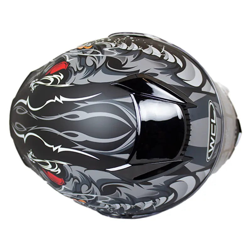 West Coast Leather Monster Skull Biker Helmet Boutique of Leathers/Open Road