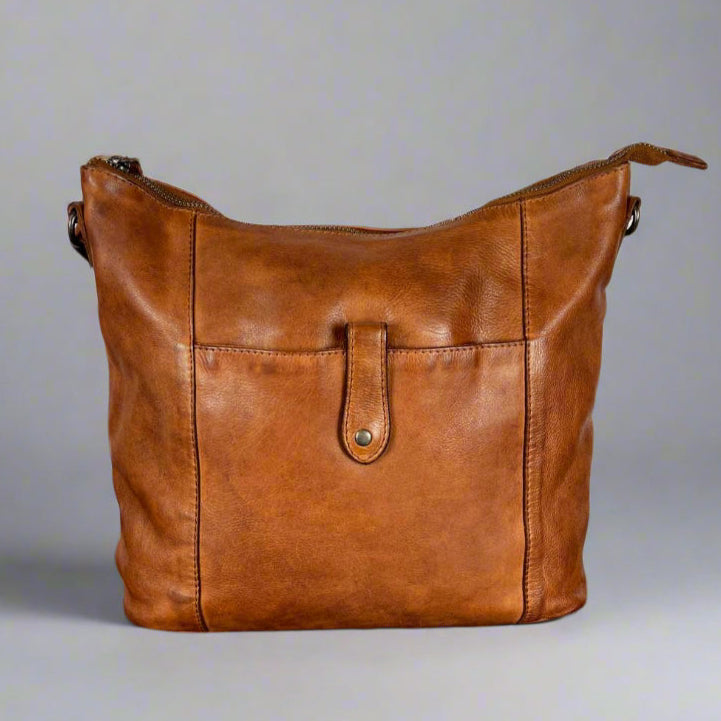 MET Front Snap Leather Handbag Boutique of Leathers/Open Road