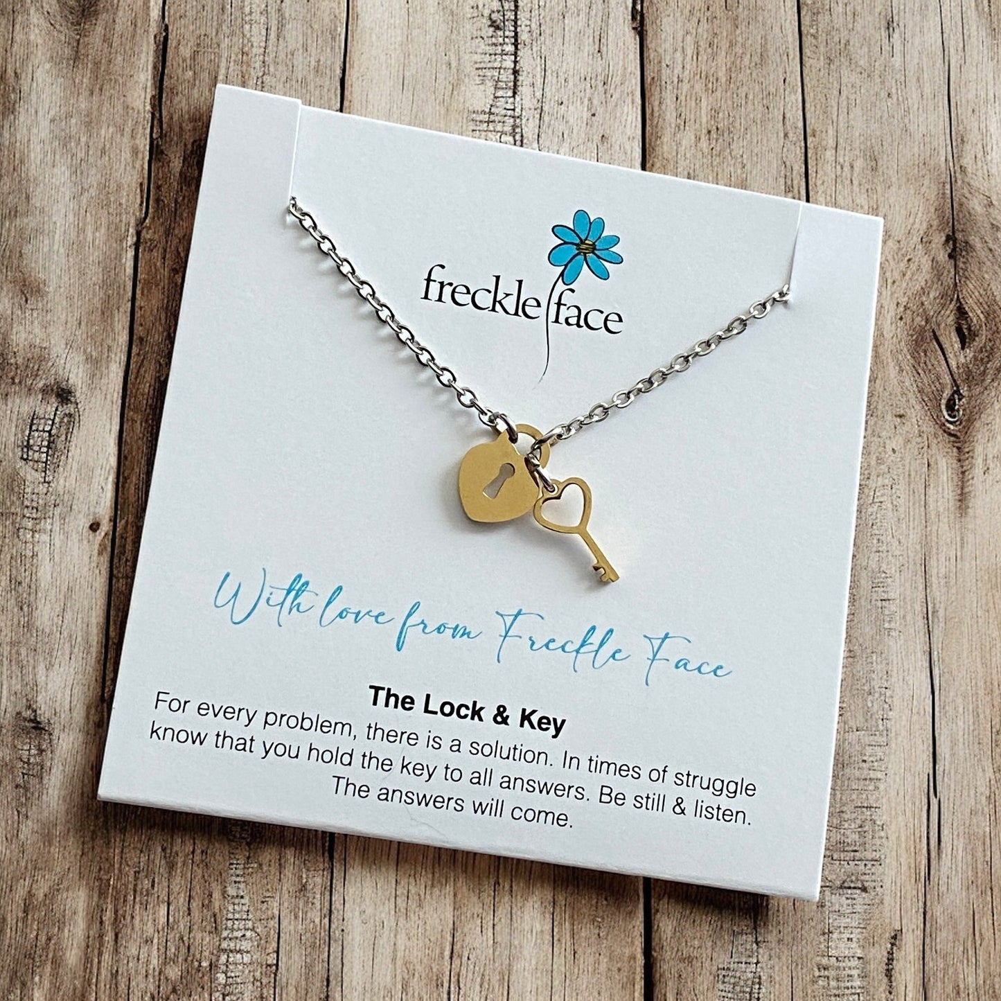 With Love From Freckle Face - Lock & Key - Velora Luxury Fashion