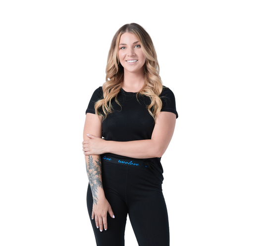 Women's 100% Merino Wool Short Sleeve T-Shirt 180 GSM - Lightweight - Velora Luxury Fashion