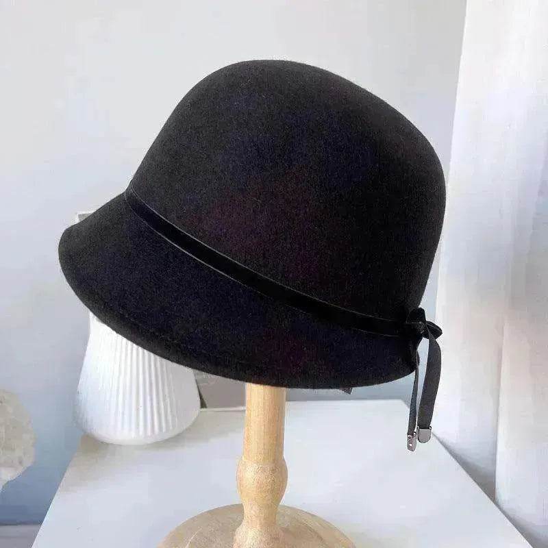Wool Felt Hats Fine Bow Ladies - Velora