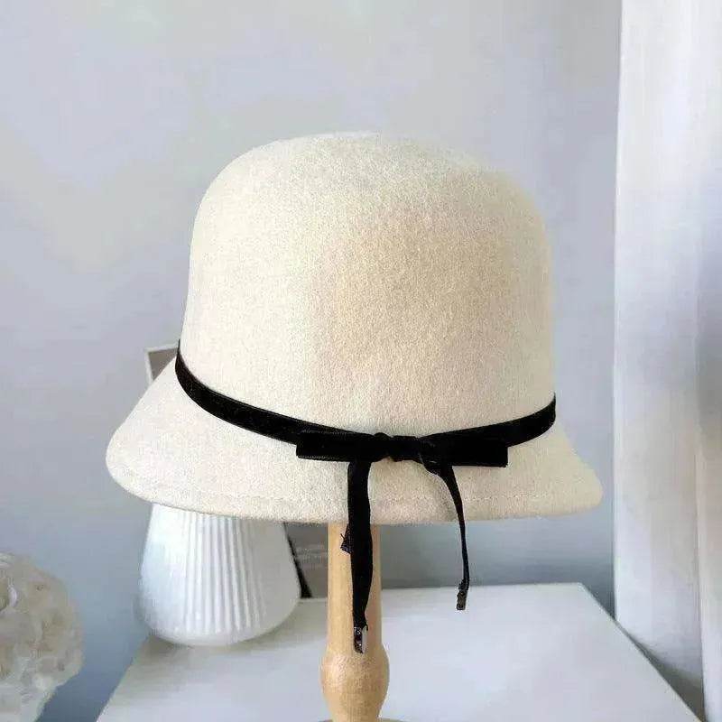 Wool Felt Hats Fine Bow Ladies - Velora
