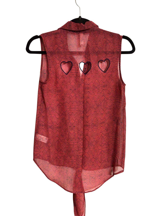 XHILARATION Regular fit Button-down Top in Red - S - Velora