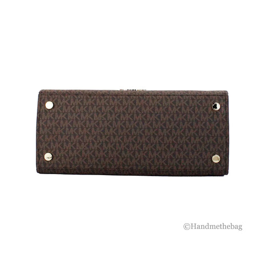 Michael Kors Hamilton PVC Brown Crossbody Satchel