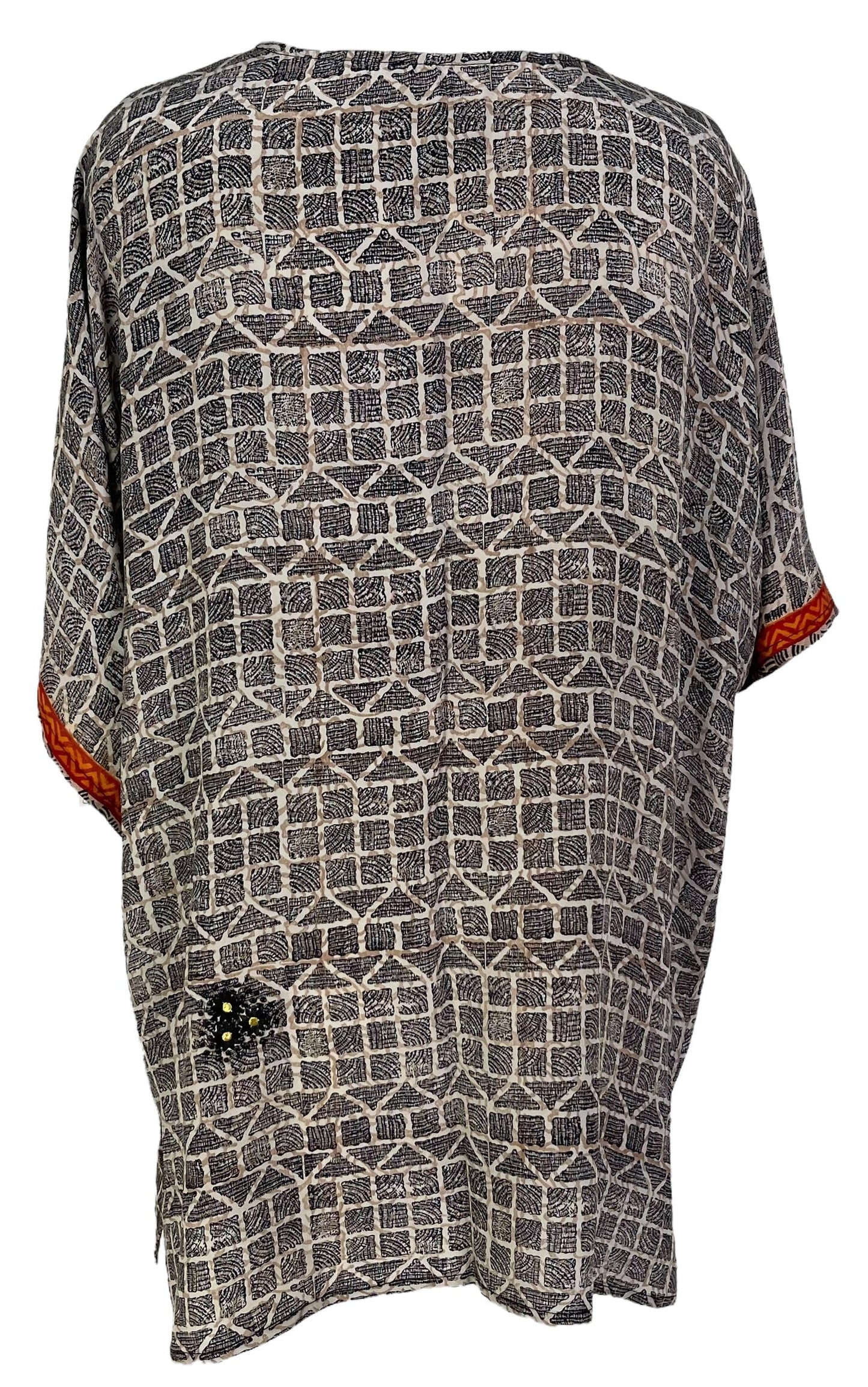 PRC6915 Avatar Pure Silk Kimono-Sleeved Jacket with Belt - Velora