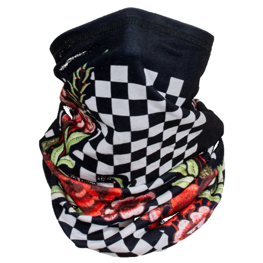 ZANheadgear Floral Checkered Motley Tube - Velora Luxury Fashion