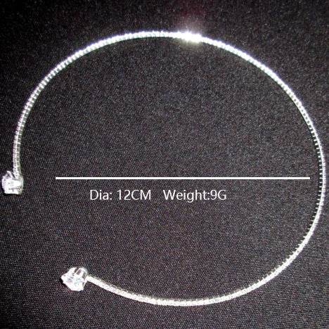 Fashion Jewelry Rhinestone Heart Collar Choker Necklace For Women Silver Color Simple Open Collar Necklace Torques Jewelry Accessories - Velora