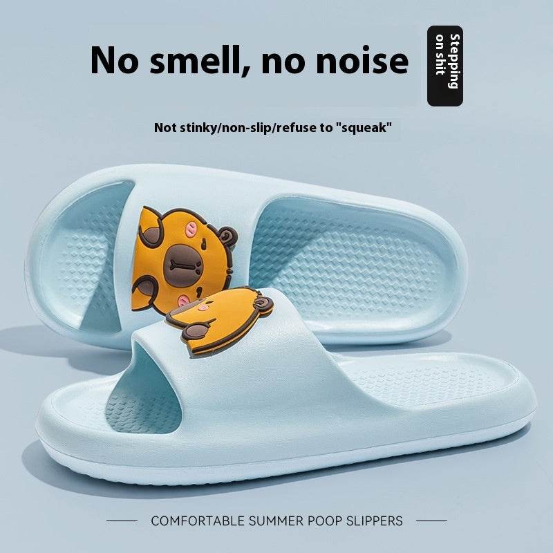 Cute Cartoon Dog Slippers Non-slip Floor Bathroom Slipper Summer Women's House Shoes - Velora