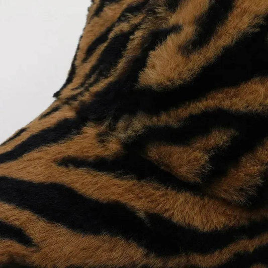 Fashion Leopard Fleece Baseball All-matching Peaked Cap - Velora