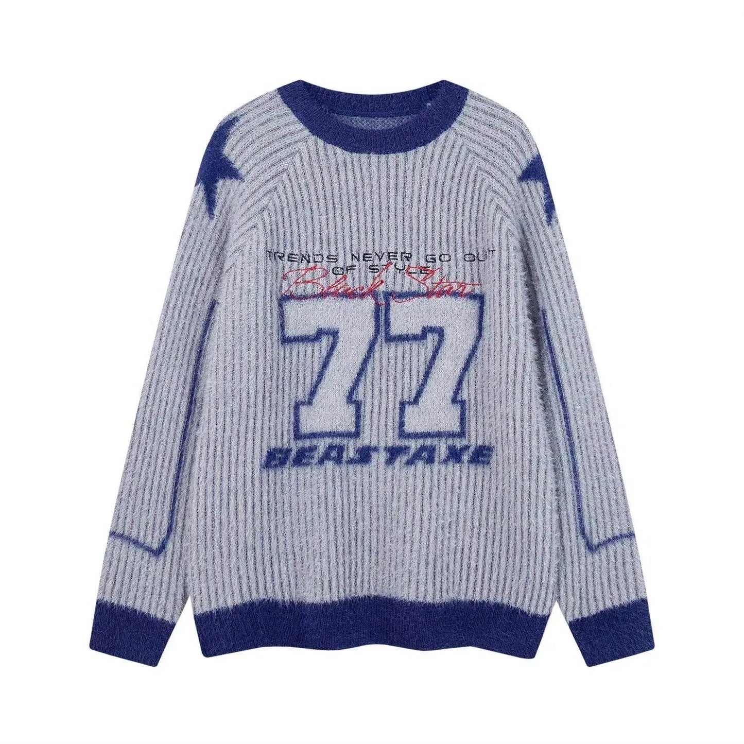 New Trend Autumn Winter Round neck Oversized Pullover Wool Sweater for Teenagers - Velora