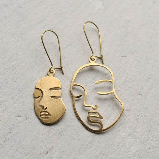 Personality Couple Earrings Fashion Alloy Jewelry - Velora