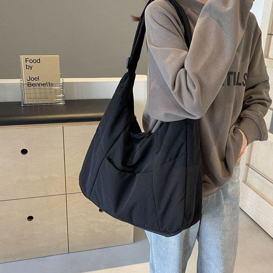 Cotton-padded Korean Casual Shoulder Bag - Velora