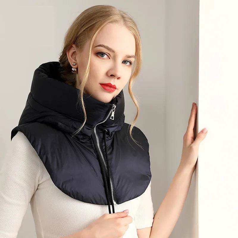 Warm Goose Down Match With Coat Hooded Men And Women Neck gaiter - Velora