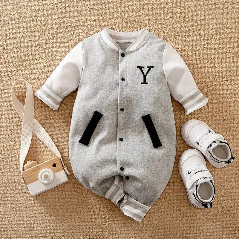 Baby One-piece Spring And Autumn Romper Baseball Uniform cloth - Velora