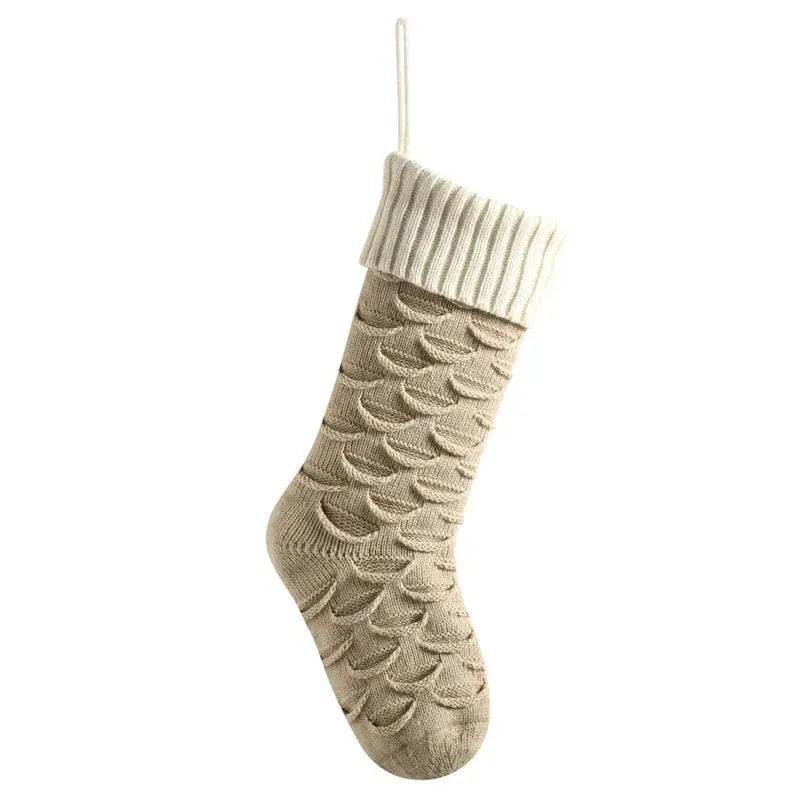 Christmas Gift Bag Decorative Socks Knitted Hanging Decoration - Velora