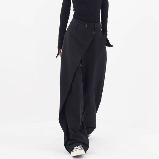 Irregular Wide-leg Pants Ins Fashion Loose Trousers Women's Clothing - Velora