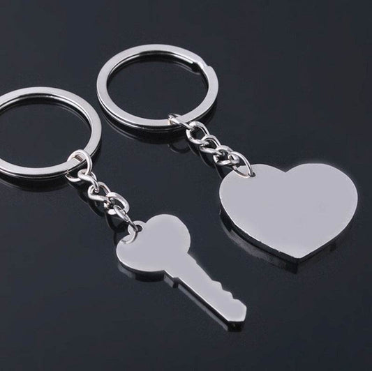 Heart-shaped Keychain English Secret Love Keychain Couple Keychain - Velora