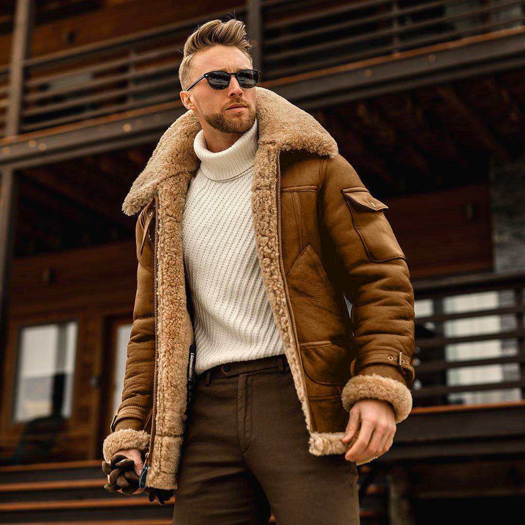Winter Jacket Mens Military Fleece Warm Jackets Male Fur Collar Coats Army Tactical Jacket - Velora