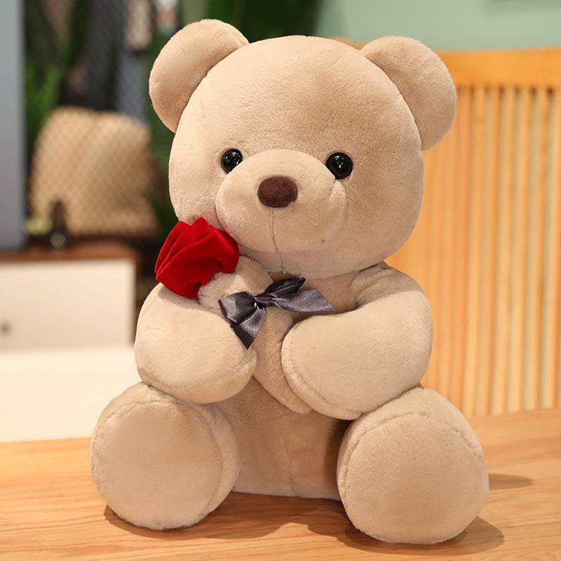23-45cm New Lovely Hug Roses Teddy Bear Plush Pillow Stuffed Soft Animal Dolls Nice Birthday Gift Girlfriend Valentine's Day - Velora