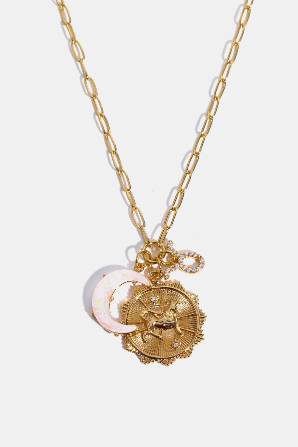 Constellation and Moon Pendant Copper Necklace - Velora