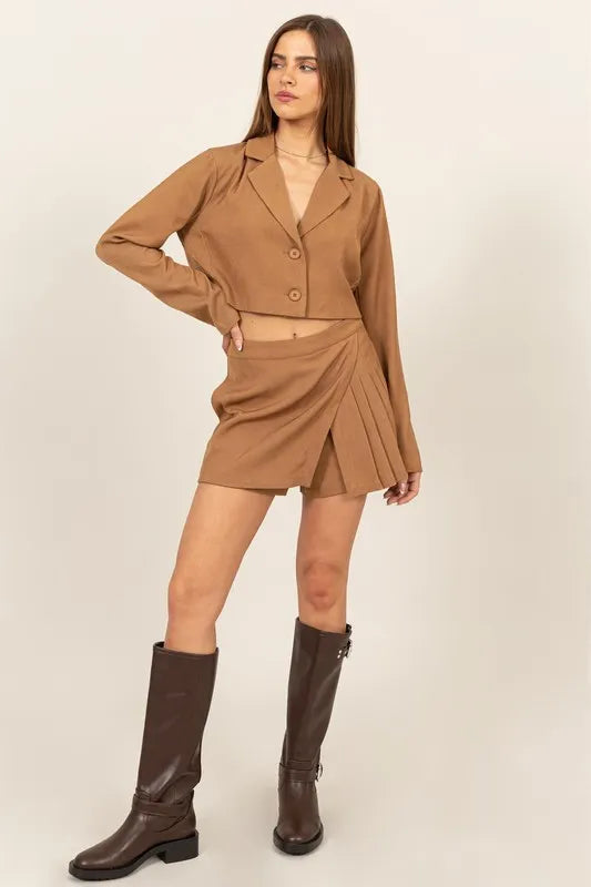 HYFVE Cropped Button-Down Blazer - Velora