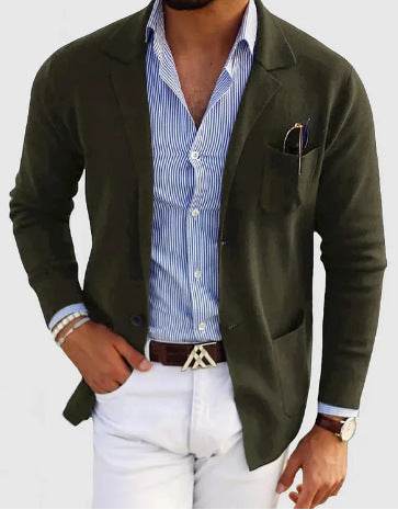 Men's Spring Leisure Printed Double Button Suit Jacket - Velora