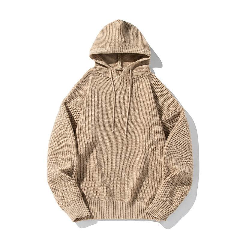 Japanese Loose Solid Color Hooded Sweater Idle Style Adjustable - Velora