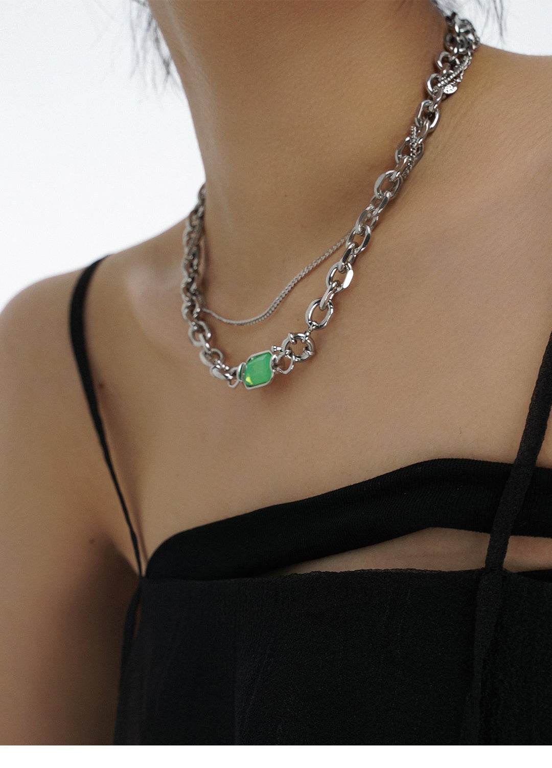 Light Luxury Original Switchable Gemstone Necklace Female Summer Light Luxury - Velora