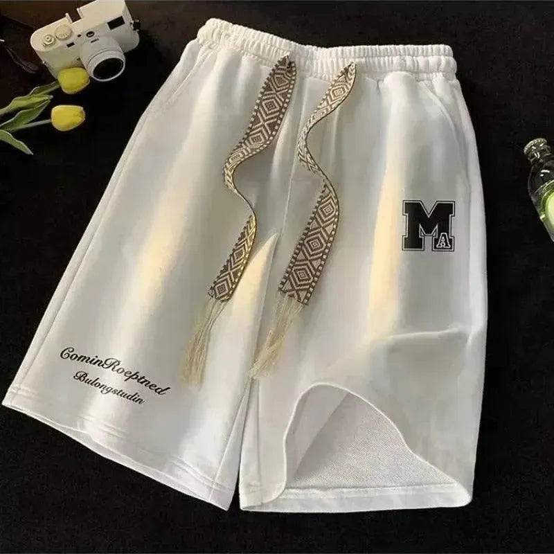 American High Street Fashionable Large Trunks Loose Sports And Leisure Middle Pants - Velora
