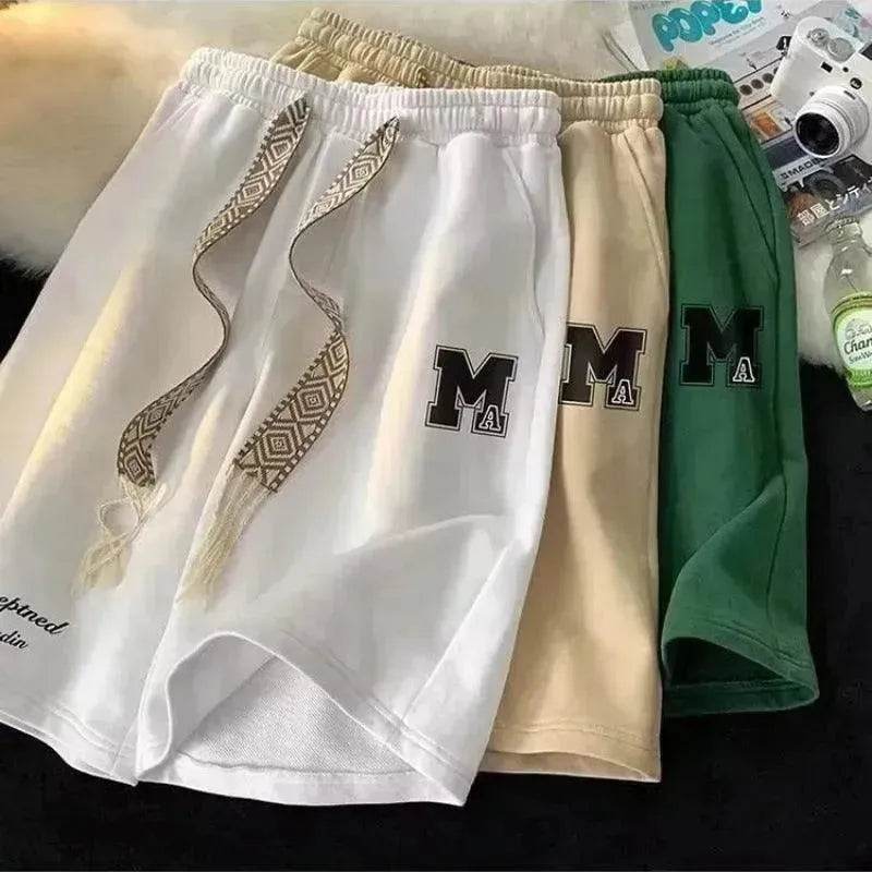 American High Street Fashionable Large Trunks Loose Sports And Leisure Middle Pants - Velora